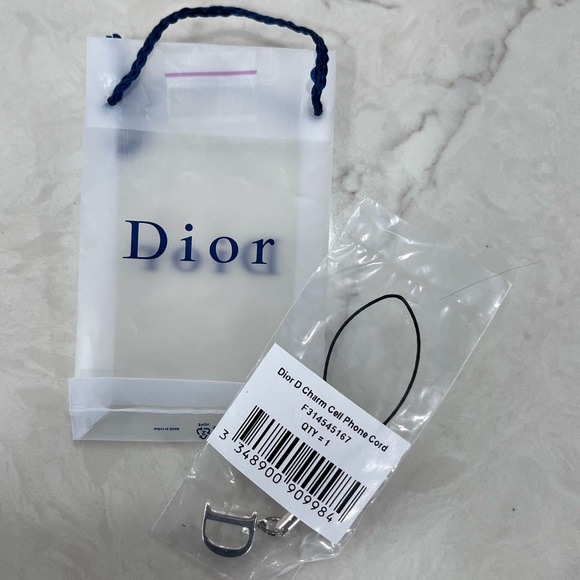 Dior D Charm Cell Phone Cord Bag Charm - Picture 7 of 7
